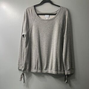 Sunday Gray and Silver Textured Top